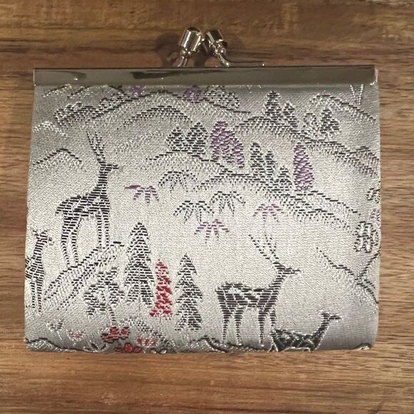 VTG Rare Japanese coin purse Nishijin Ori small wallet Excellent Condition - Picture 1 of 5